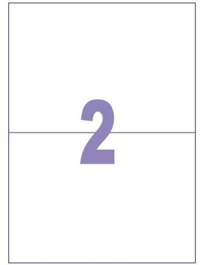 Kangaro etiketten - universeel - zelfklevend - inkljet/laser/kopieer - 210x148mm - 100 vel - 2 stickers per vel