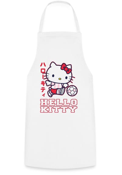 Hello Kitty Speelt Voetbal Keukenschort