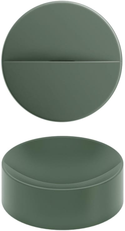 Clou Vale fontein 22cm Keramiek rond zonder kranenbank mat pijnboom groen