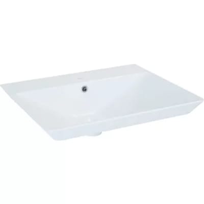 Elita Inbouw Wastafel Ness - Keramiek - Rechthoekig - Inclusief Kraan - Wit - 60cm