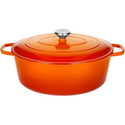 SILVERCREST Gietijzeren braadpan, Ø35 cm (Oranje)