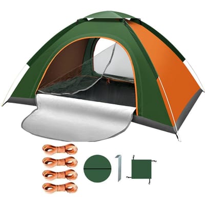 2-3 Persoons Campingtent Ultralicht Waterdicht Trekkingtent Koepeltent Wandelen Backpacken Schuilplaats Tent Outdoor Wandelen Reistent 200*150*100cm oranje