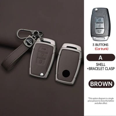 Mode Legering Auto Flip Sleutelhoes Cover Shell Voor Ssangyong Kyron 2 Sanka Actyon Korando Tivoli Beschermer Sleutelhanger Houders Accessoires gray