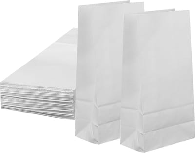 200 Stuks Witte Kraft Papieren Tassen 9x5.5x18cm voor Voedsel, Cadeaus en Feesten