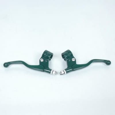 Paire cocotte vert kaki droite gauche Lusito look vintage levier court pour moto