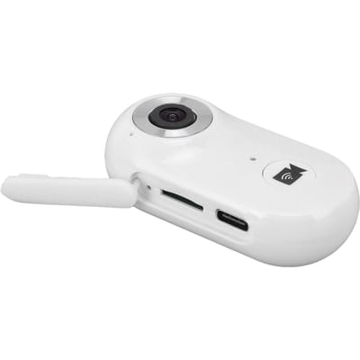 Caméra Collier pour Animaux de Compagnie 1080P HD 2.4G Sans Fil Chien Chat Enregistreur Vidéo Portable Enregistrement en Boucle Petit blanc