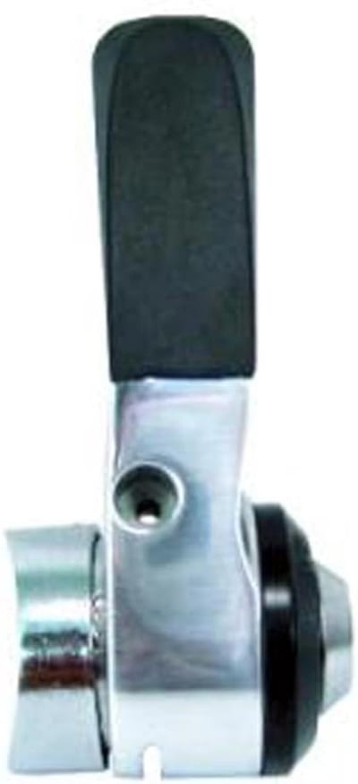 Duimversteller Aluminium - Versnellingshendel Fiets - 3 Versnellingen Instellen - Voor Draaiknop Frame - 28.6 mm Klemming - Zwart Zilver
