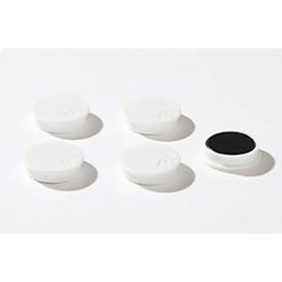 Bevestigingsmagneten, Ø 30 mm, hechtkracht ca. 700 g, 5 stuks, wit
