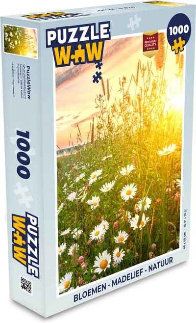 Puzzel Bloemen - Madelief - Natuur - Zon - Horizon - Legpuzzel - Puzzel 1000 stukjes volwassenen