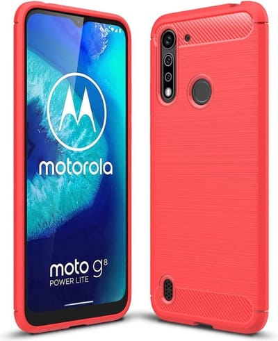 Coverup Armor Brushed TPU Back Cover - Geschikt voor Motorola Moto G8 Power Lite Hoesje - Rood