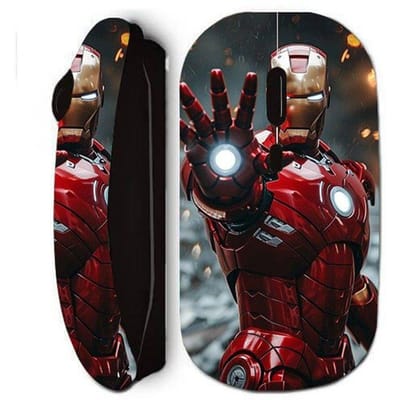 Souris sans fil - Iron Man - Avengers Attaque - Noir - Technologie Wi-Fi - Nano clé USB