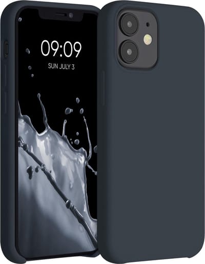 kwmobile telefoonhoesje geschikt voor Apple iPhone 12 mini - Hoesje met siliconen coating - Smartphone case in bosbesblauw