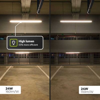 HOFTRONIC Ecoseries - LED TL armatuur 150cm IP65 - 4000K - 24 Watt 3840lm (160lm/W) - Flikkervrij koppelbaar - T8 G13 fitting