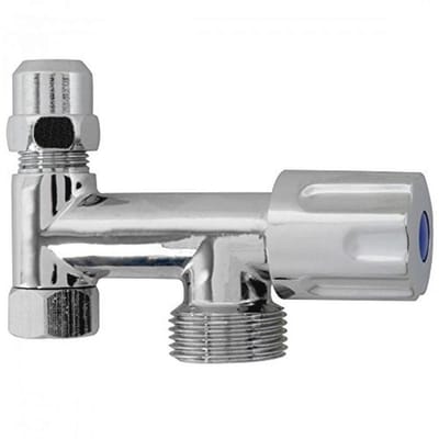 Ventiel chroom 3/8" IG x 3/4" AG x 10 mm voor installatietechniek