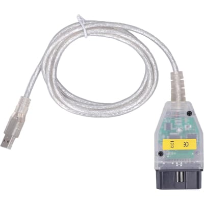Câble d'outil de diagnostic automobile K+DCAN OBD2 Interface USB avec interrupteur Remplacement pour Série 1 E81 E82 E83 E87 E88 white
