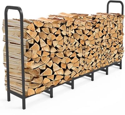 Houtopslagrek 244 cm - Verstelbaar en stabiel rek voor brandhout binnen en buiten