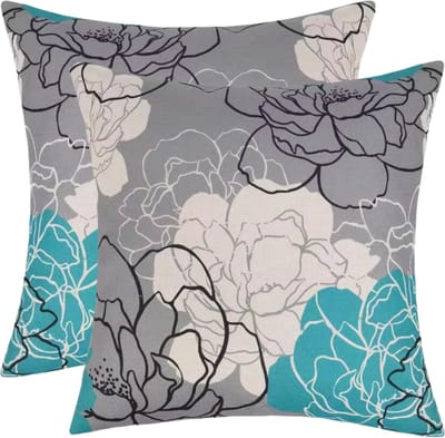 buitenkussen hoes 2stuks 45x45 art bloemen design4