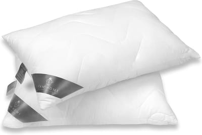 Kussen 50 x 70 cm, set van 2 zachte microvezel, aanpasbaar, hoofdkussen, 50 x 70 cm, met optimale ondersteuning, binnenkussen, ademend met ritssluiting, extra zak met vulmateriaal