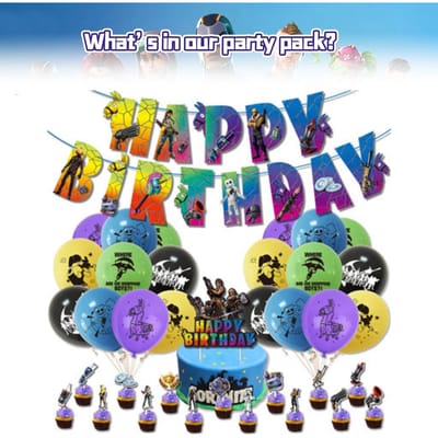 Schietspel Fortnition Verjaardagsfeest Decoratie Cartoon Alpaca Llama Bord Tafelkleed Babyshower Kinderen Bedankjes Feestartikelen