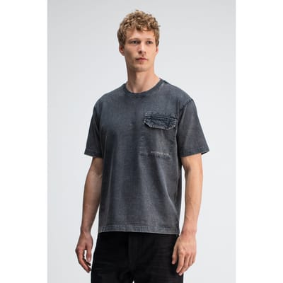 Butcher of Blue Army Pocket Tee Montego Black Vd Size: S | Basic T-Shirts Outlet | Heren | Grijs