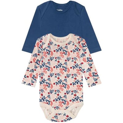 LUPILU Baby meisjes rompertjes (Blauw/print, 50/56)