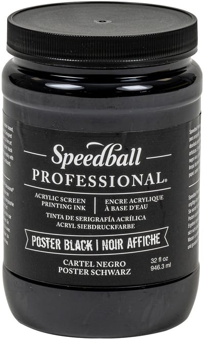 Acrylic ink poster black screen printing - Speedball