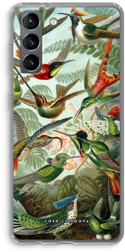Case Company® - Hoesje geschikt voor Samsung Galaxy S21 hoesje - Haeckel Trochilidae - Soft Cover Telefoonhoesje - Bescherming aan alle Kanten en Schermrand
