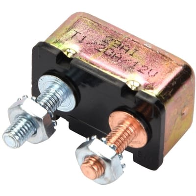 Auto Marine 12 24V Universele Automatische Zekering Reset Stroomonderbreker met Metalen Afdekking (20A) black