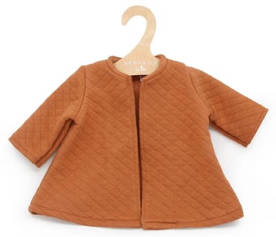 Asi poppenkleding quilt jas klassiek - poppenjas multicolor rust.