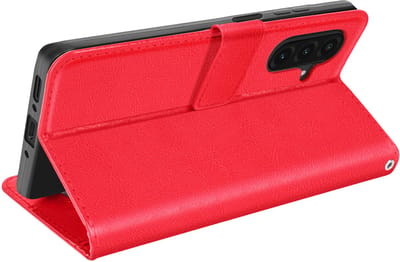 Mayaxess, Hoesje Geschikt voor Samsung Galaxy A26 Portemonnee met sleutelkoord, Rood