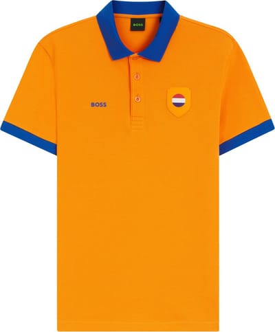 BOSS Paddy regular fit heren oranje fan polo - pique - oranje