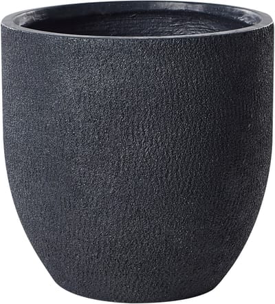 KANNIA - Bloempot - Grafietgrijs - 46 cm - Kleivezelmengsel
