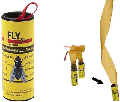 Vliegenplakband - Plakband - Vliegen - Insecten - Ongedierte - 4 rollen - Plak - Vliegenstrip - Strip - Vliegenvangers