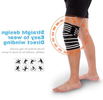 Kniebeschermers - Kniebandage Bandage - Sport Training - Veelzijdig Inzetbaar - Universele Maat - Zwart