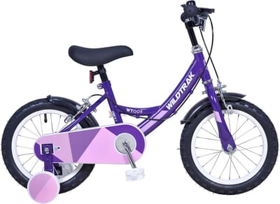 Kinderfiets - Meisjesfiets - Leren Fietsen - Afneembare Zijwieltjes - 14 inch - Lila