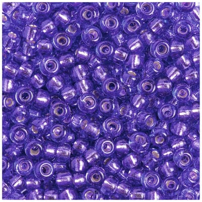 Miyuki Rocailles - silverlined darklila