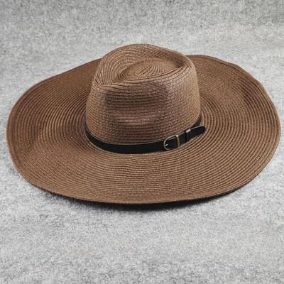 Grote Opvouwbare Jazz Strohoed voor Mannen Grote Rand Zomer Zonbescherming Hoed Toerist Reis Strandhoed voor Vrouw 58cm 60cm 62cm 60-62cm koffie