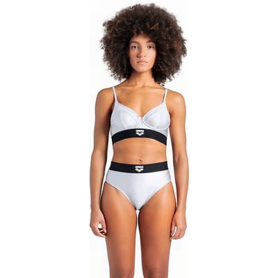 Arena Women's  Bicolore Elastic Brassiere Silver Taglia: XS | Bikini Outlet | Donna | Grigio