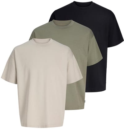 Jack & Jones Heren t-shirt 3 pack Barron Tee