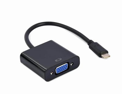 Gembird USB-C naar VGA Adapterkabel - 15 cm - Zwart - Universeel Compatibel
