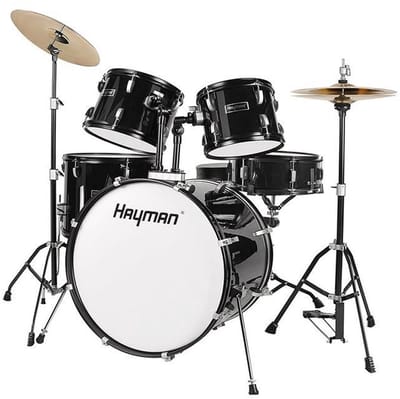 Hayman HM-100-BK Start Series 5-delig drumstel – Zwart zwart