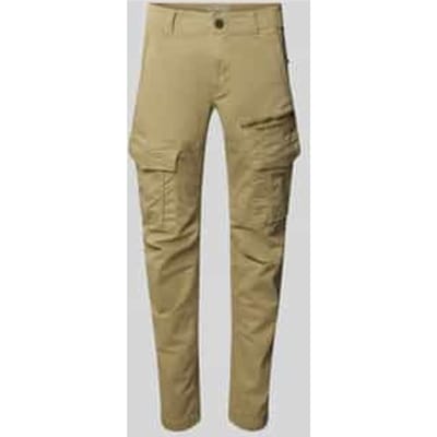 tapered fit cargobroek met labelstitching