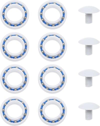 Set van 12 zwembadreiniger accessoires voor zwembadrobots - kunststof kogellagers en wielbouten