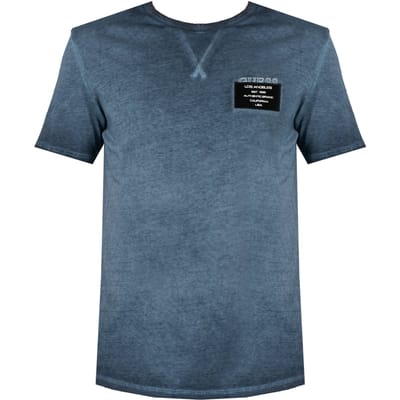 Guess T-Shirt Patch Mannen blauw