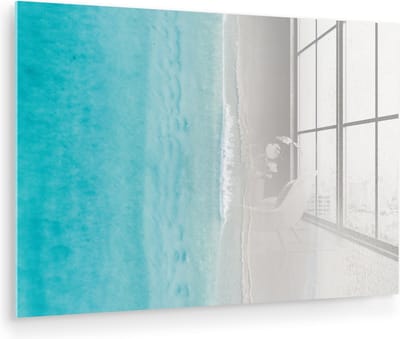 MuchoWow® Glasschilderij 30x20 cm - Schilderij acrylglas - Strand - Zee - Eiland - Foto op glas - Muurdecoratie woonkamer - Wanddecoratie slaapkamer - Schilderijen
