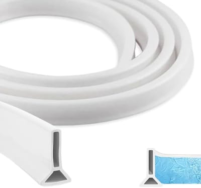Zelfklevende siliconen douchestrip - Waterdichte afdichting voor badkamer en keuken (50 mm x 30 mm, 2 m)