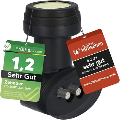 Twin LNB met UV-bescherming voor 2 deelnemers - 4K Ultra HD Satellite LNB - Weerbestendig en eenvoudig te installeren