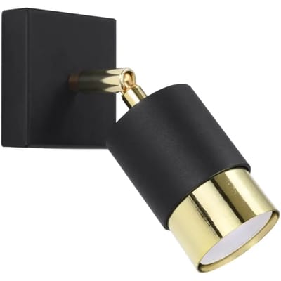 Sollux Lighting Wandlamp Nero - GU10 - zwart goud - staal - 16x8x17.5cm