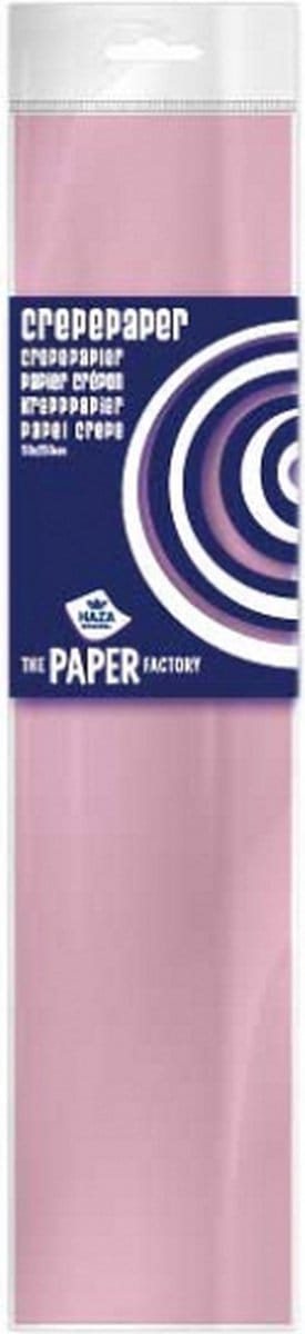 Crepe papier platte vellen - 1x - lichtroze - 250 x 50 cm - Knutselen met papier - Knutselspullen