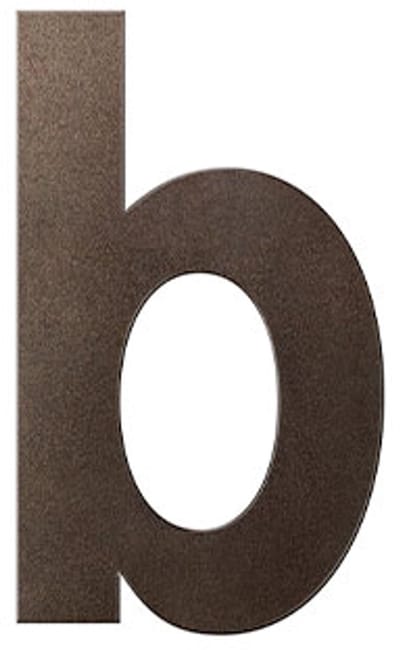Huisnummer toevoeging - Dark Brons Kleur - RVS - GPF - toevoeging letter 'b' Dark blend, 156 mm